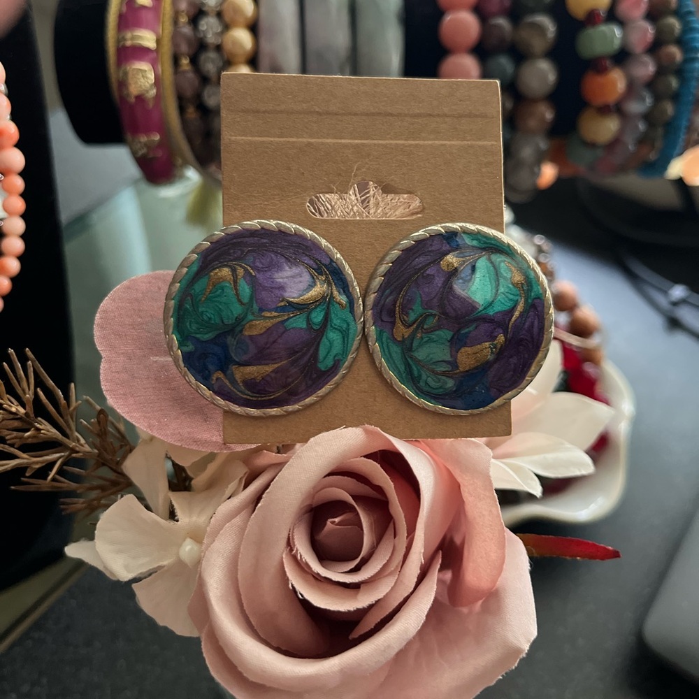 Vintage 80’s Multicolor Earrings